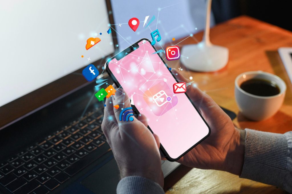 Mobile device search and social likes and ads being found
